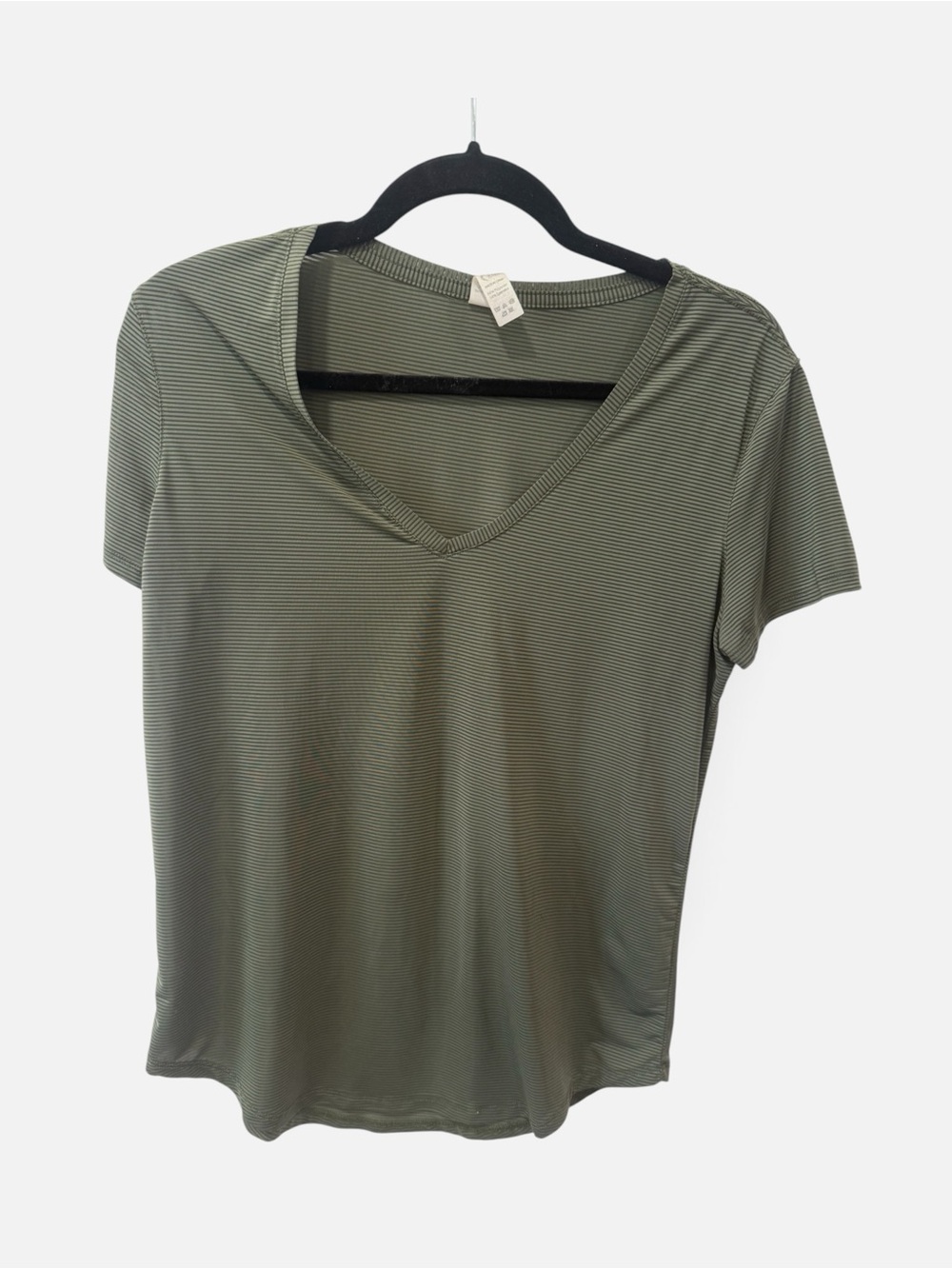 ZYIA Olive Green V-Neck Short Sleeve Tee